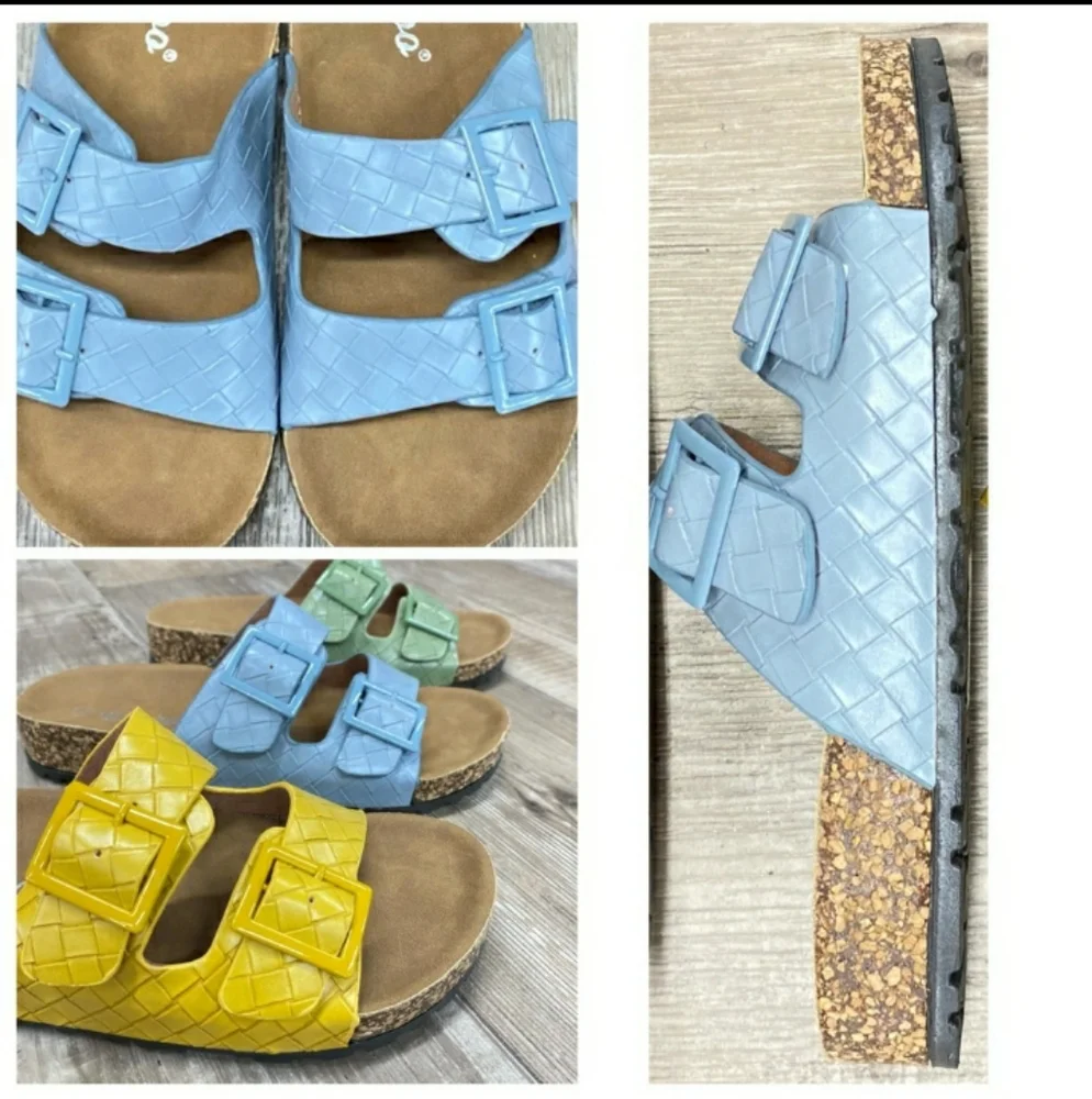 NEW Weeboo Baby Blue Slip On Sandals - Picture 1 of 5